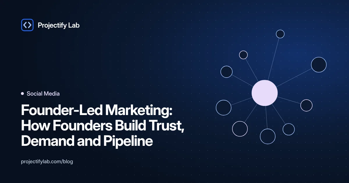 Founder-Led Marketing: How Founders Build Trust, Demand and Pipeline - Projectify Lab Social Media guide featured image