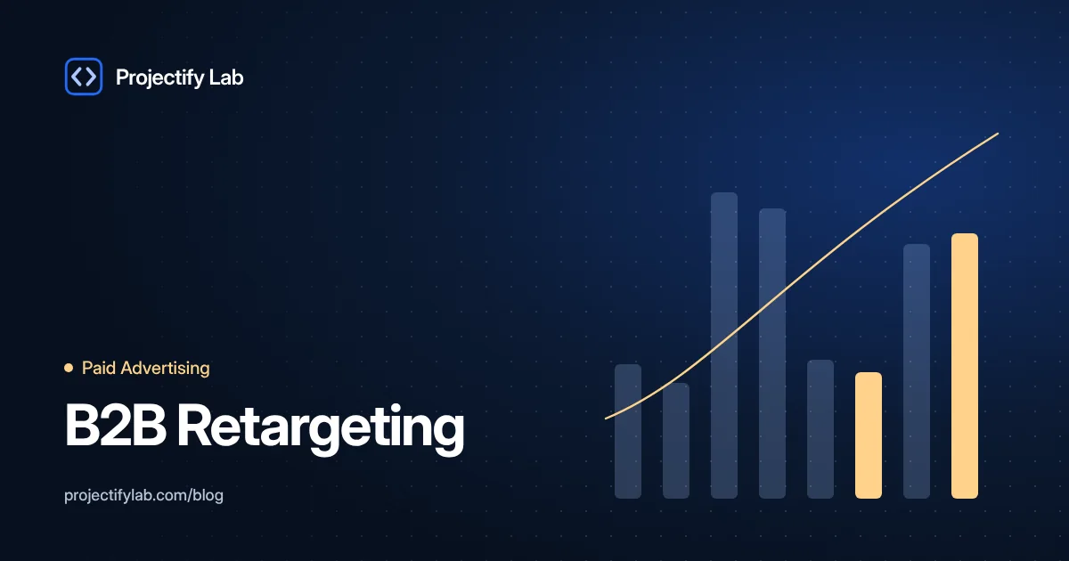 B2B Retargeting: How to Re-Engage Website Visitors and Move Accounts Toward a Sale - Projectify Lab Paid Advertising guide featured image