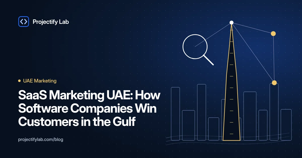 SaaS Marketing UAE: How Software Companies Win Customers in the Gulf - Projectify Lab UAE Marketing guide featured image